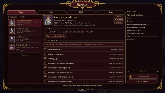 Skirmish and the Character Lab