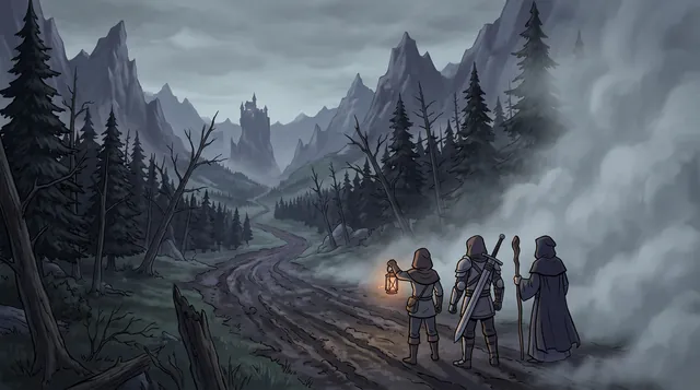 Storybook: the mists close in behind you