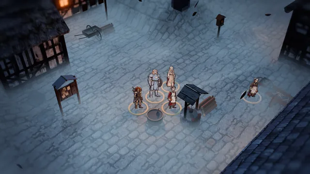 The Village of Barovia at night