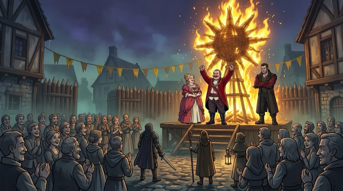 festival sun blazes