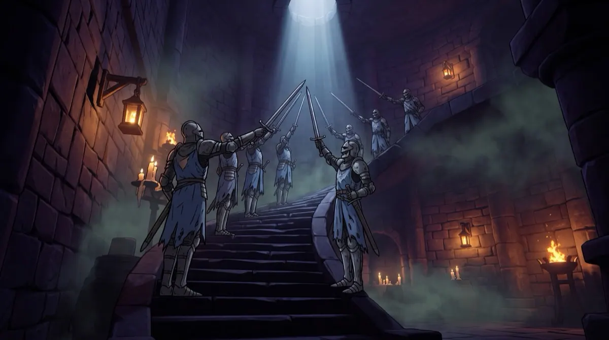 knights stair salute